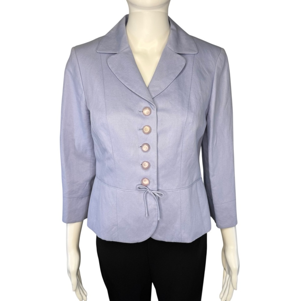 Ann Taylor Loft Periwinkle Linen Blazer 8P